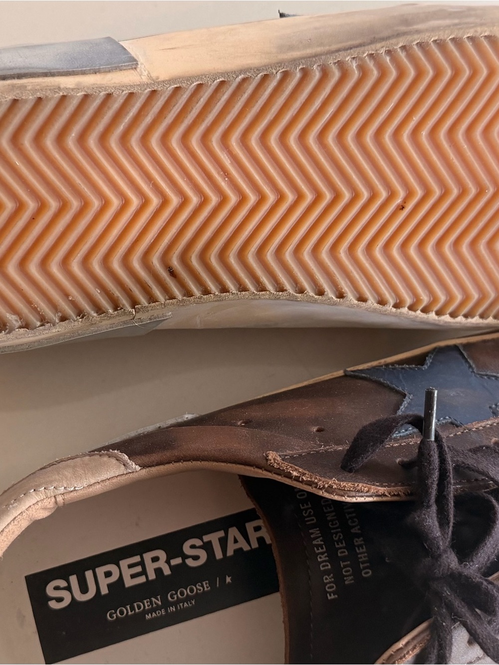 Golden Goose Superstar Brown Leather Snakers - Picture 5 of 8